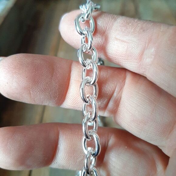 18" Sterling Silver Plated Chain Necklace - Picture 2 of 10